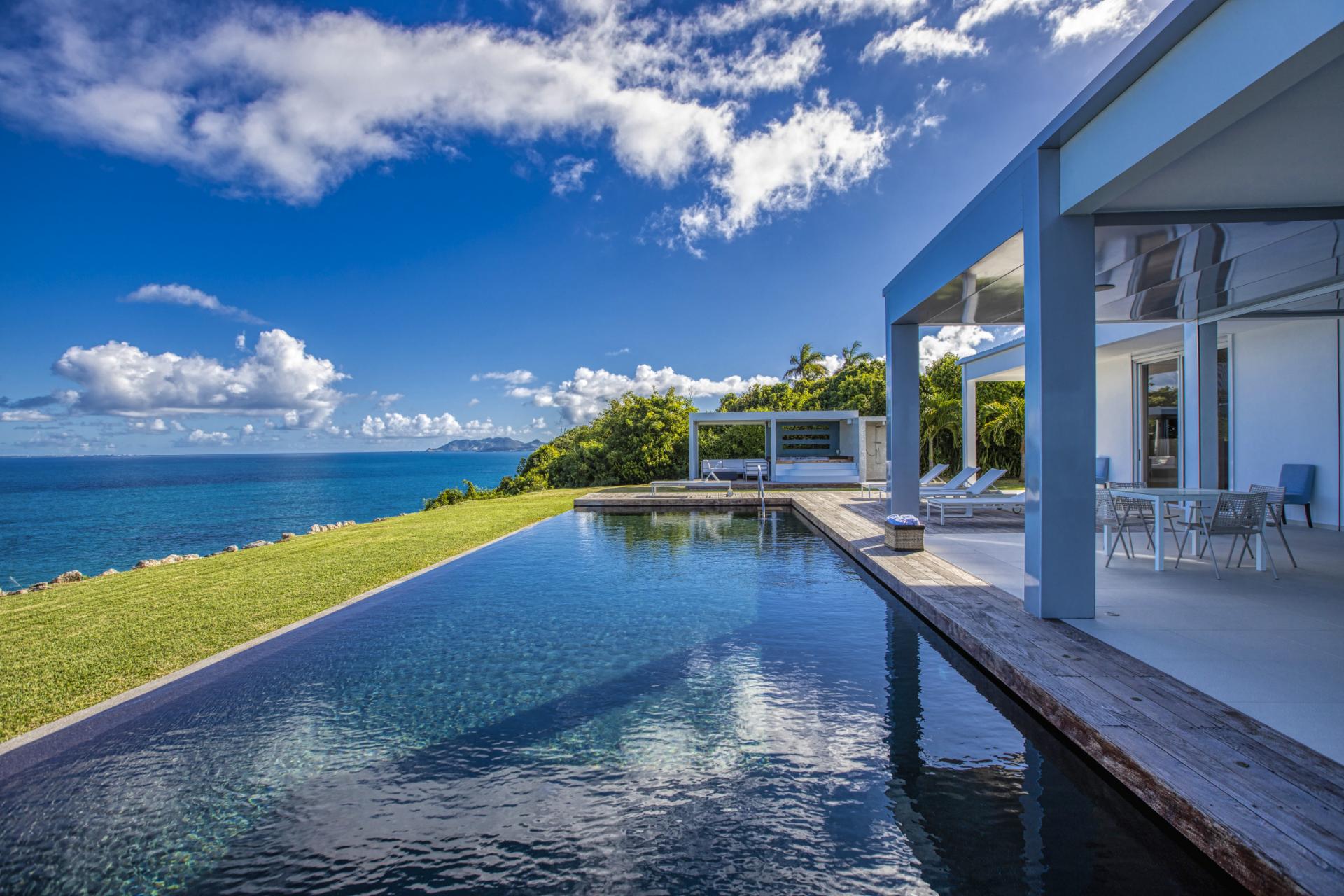 A louer villa Saint Martin Terres Basses - Villa 5 chambres - La Falaise aux oiseaux - piscine - jacuzzi - vue mer